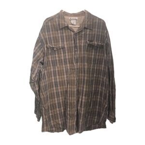 Columbia Plaid Button Up Shirt    Long Sleeves  3XT